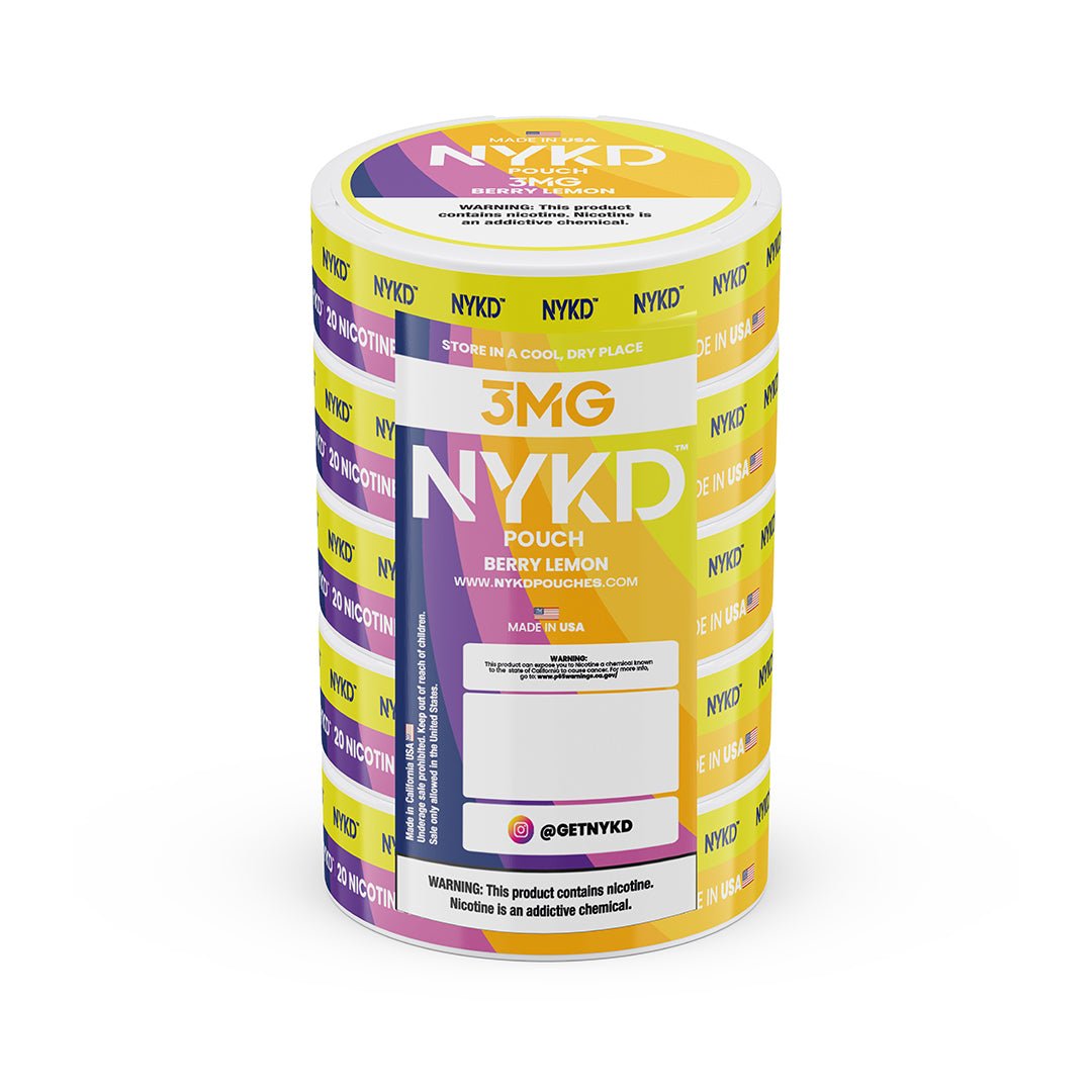 NYKD-3MG-SLEEVES-BERRY-LEMON_971f739c-384b-43d5-a285-0e640866fed7 NYKD POUCH USA - Premium Nicotine Pouches - Berry Lemon | Master Case - Image 1