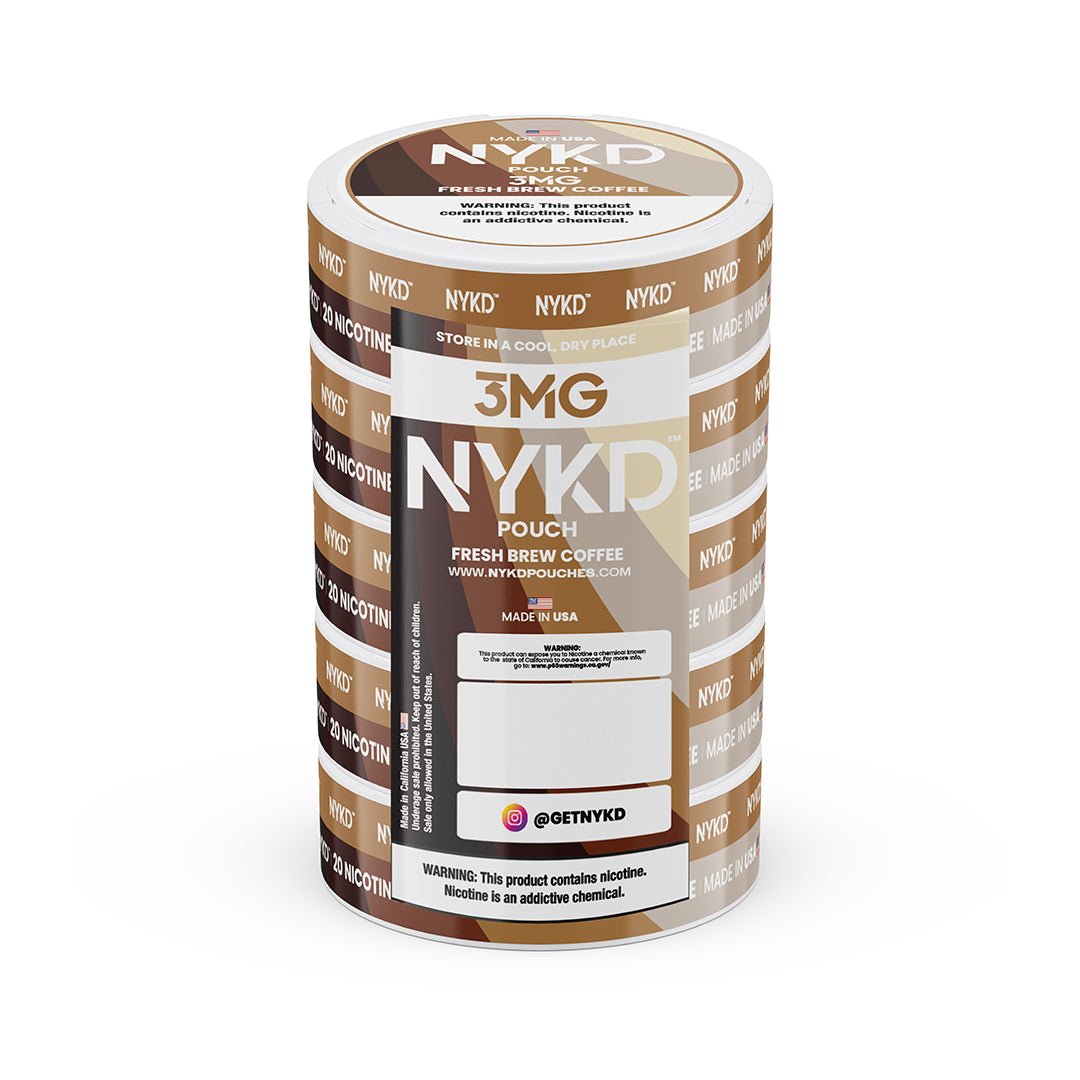 NYKD-3MG-SLEEVES-FRESH-BREW-COFFEE_a17adeff-e893-4d1c-87c9-5e031f898cd6 NYKD POUCH USA - Premium Nicotine Pouches - Fresh Brew Coffee | Master Case - Image 1