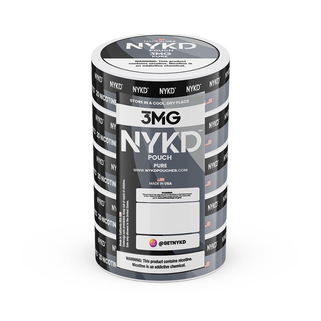 NYKD-3MG-SLEEVES-PURE_e91d8d6c-dc3a-4658-8aea-6a998bfc6b9c NYKD POUCH USA - Premium Nicotine Pouches - Pure | Master Case - Image 1