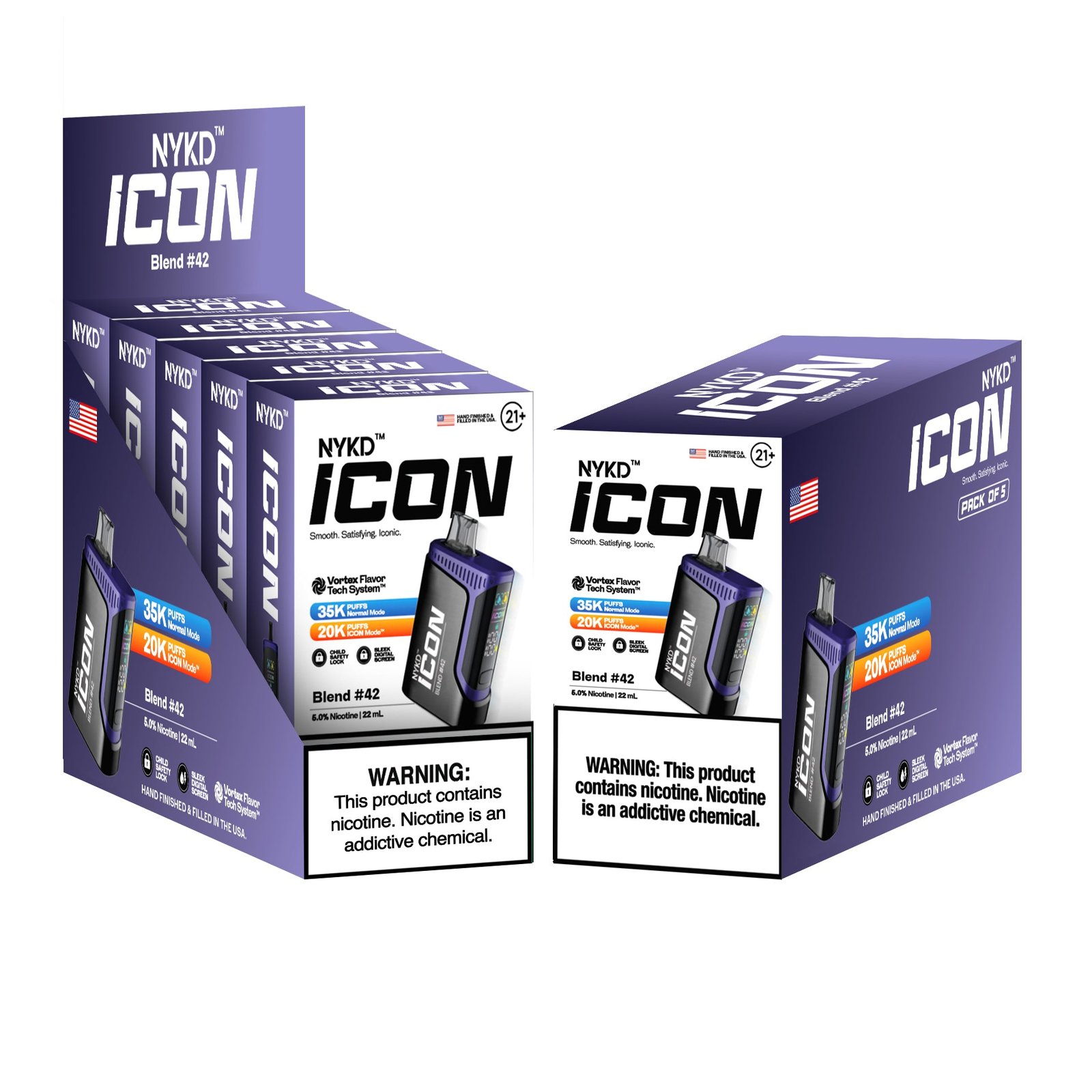 NYKD-ICON-BLEND-_-142-5-PACK-MOCKUPS NYKD™️USA ICON (Master Case) - Blend #42 (Blueberry Watermelon) - Image 1